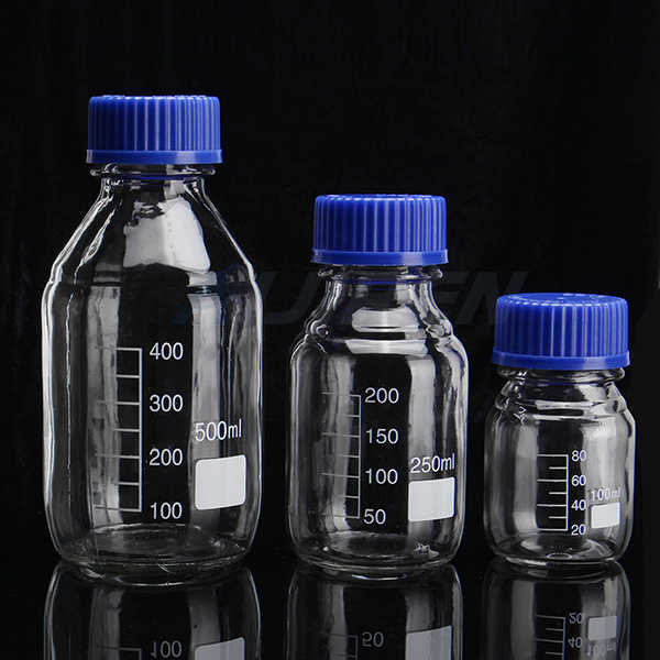 Iso9001 glass 1000ml media bottle Water